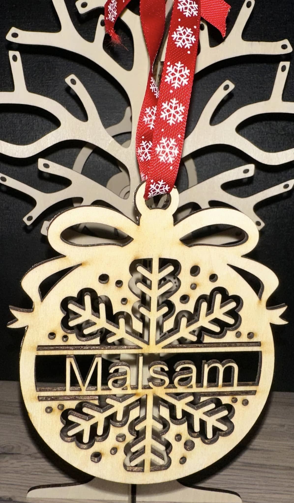 Custom Laser Cut Wood Ornaments