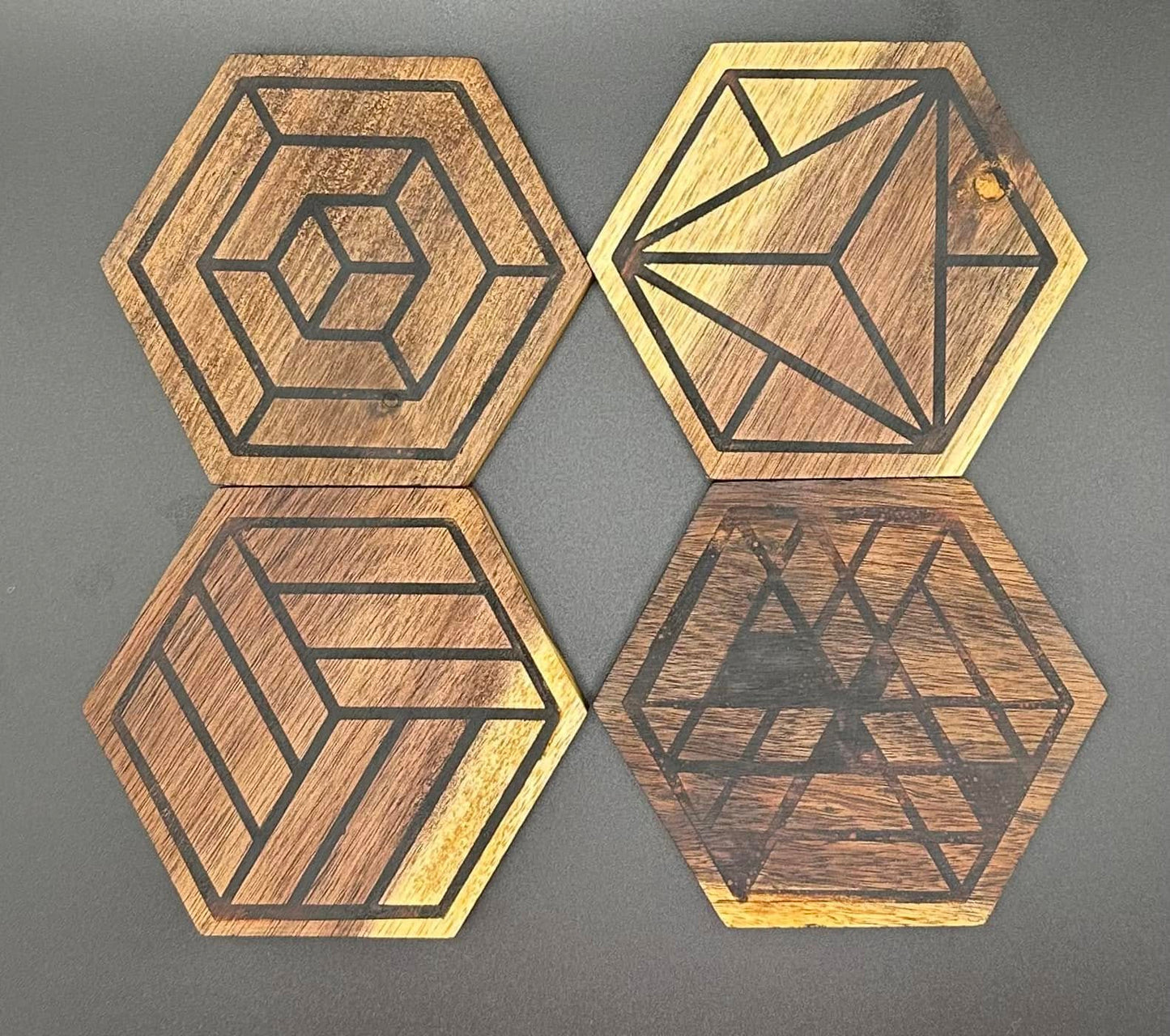 Wood Burned Custom Coasters