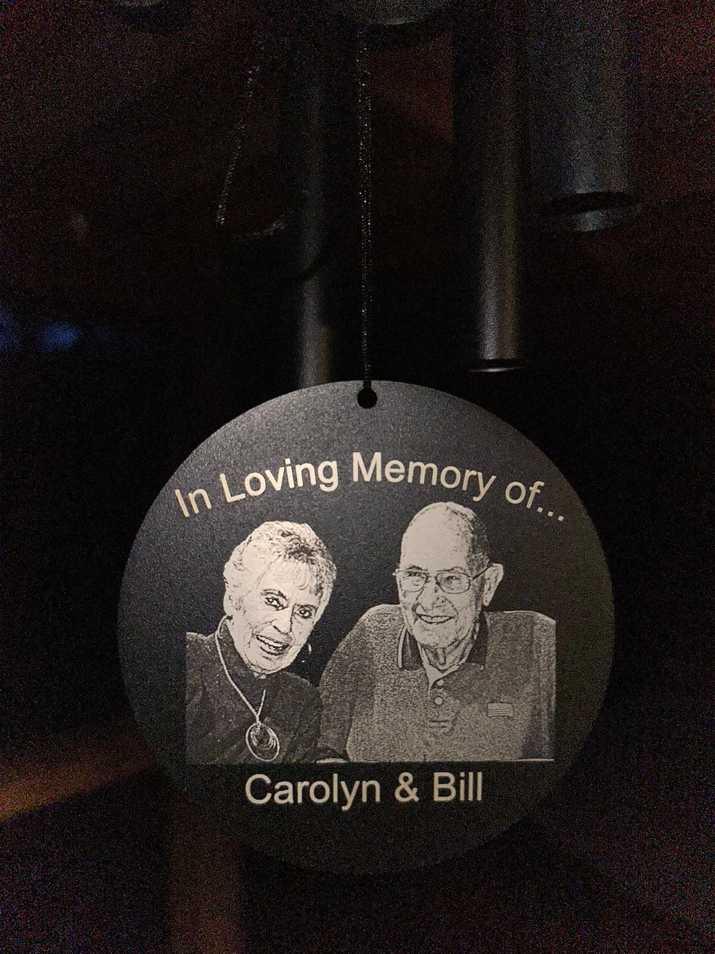 Laser Engraved Black Powder Coated Wind Chime