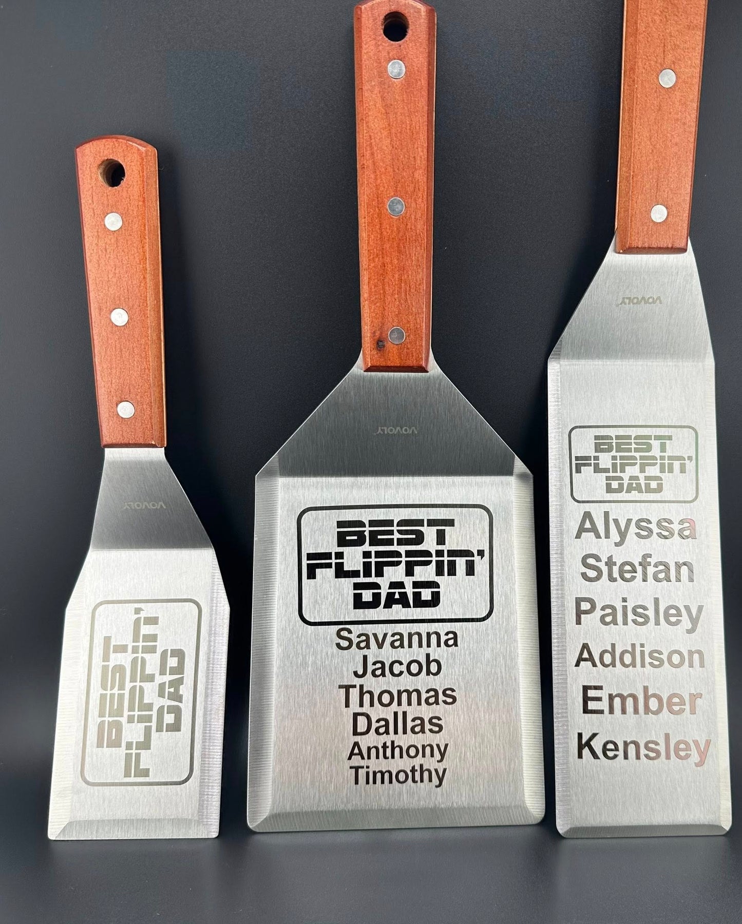 Laser Engraved Spatula Set
