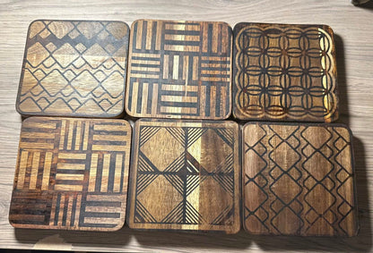 Wood Burned Custom Coasters