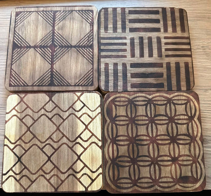 Wood Burned Custom Coasters
