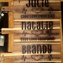 Customized Wood Burned Charcuterie Board