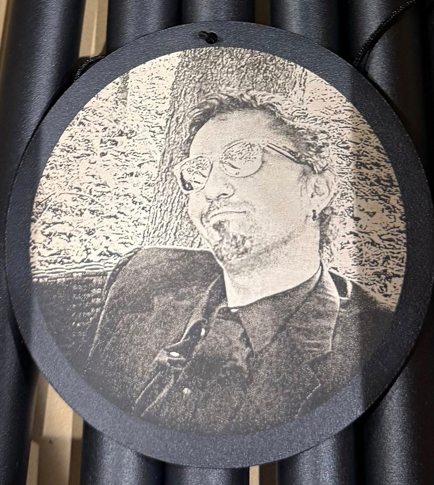 Laser Engraved Black Powder Coated Wind Chime