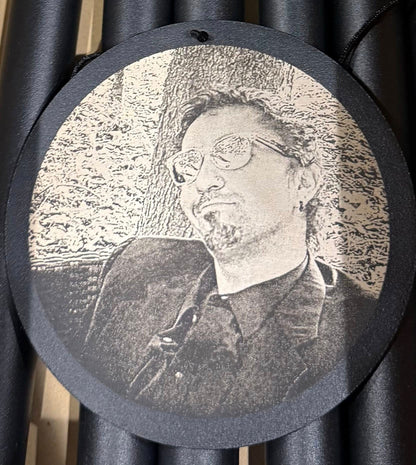 Laser Engraved Black Powder Coated Wind Chime
