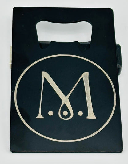 Black Powder Coated Stainless Steel Bottle Opener - Personalized