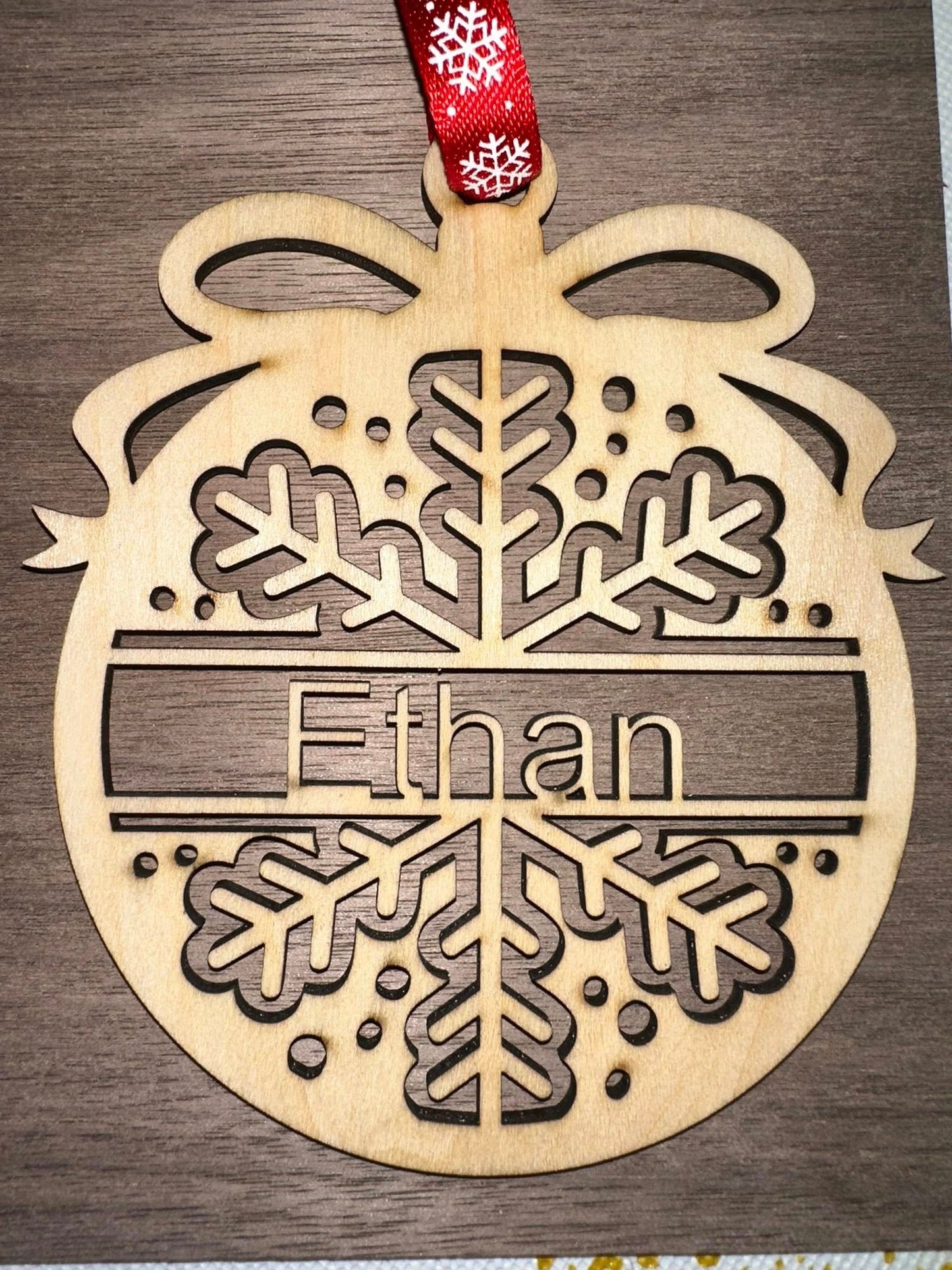 Custom Laser Cut Wood Ornaments