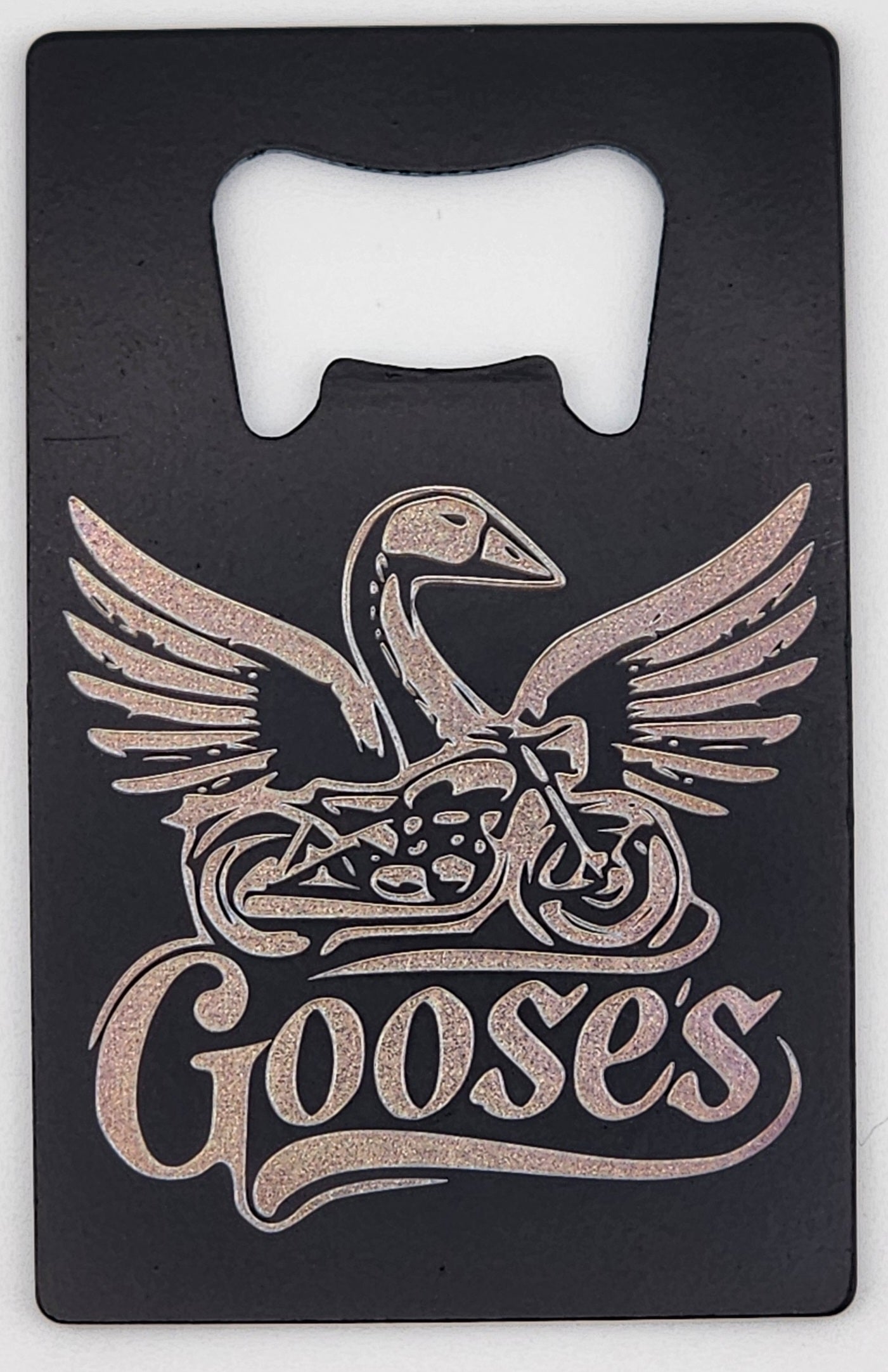 Black Powder Coated Stainless Steel Bottle Opener - Personalized